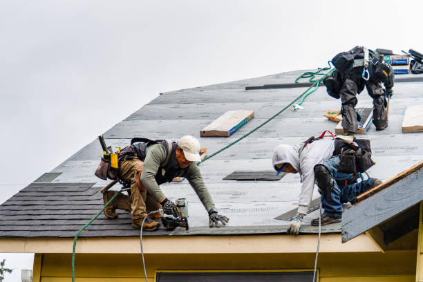 Professional Gutter Installation technician working in Alamance, NC